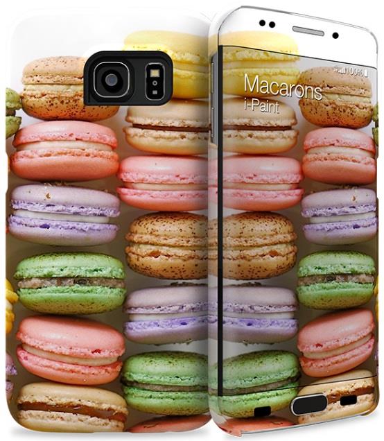 IPAINT Custodia cover per Samsung Galaxy S6 Edge Cellular Line iPaint cover rigida + skin fantasia macarons